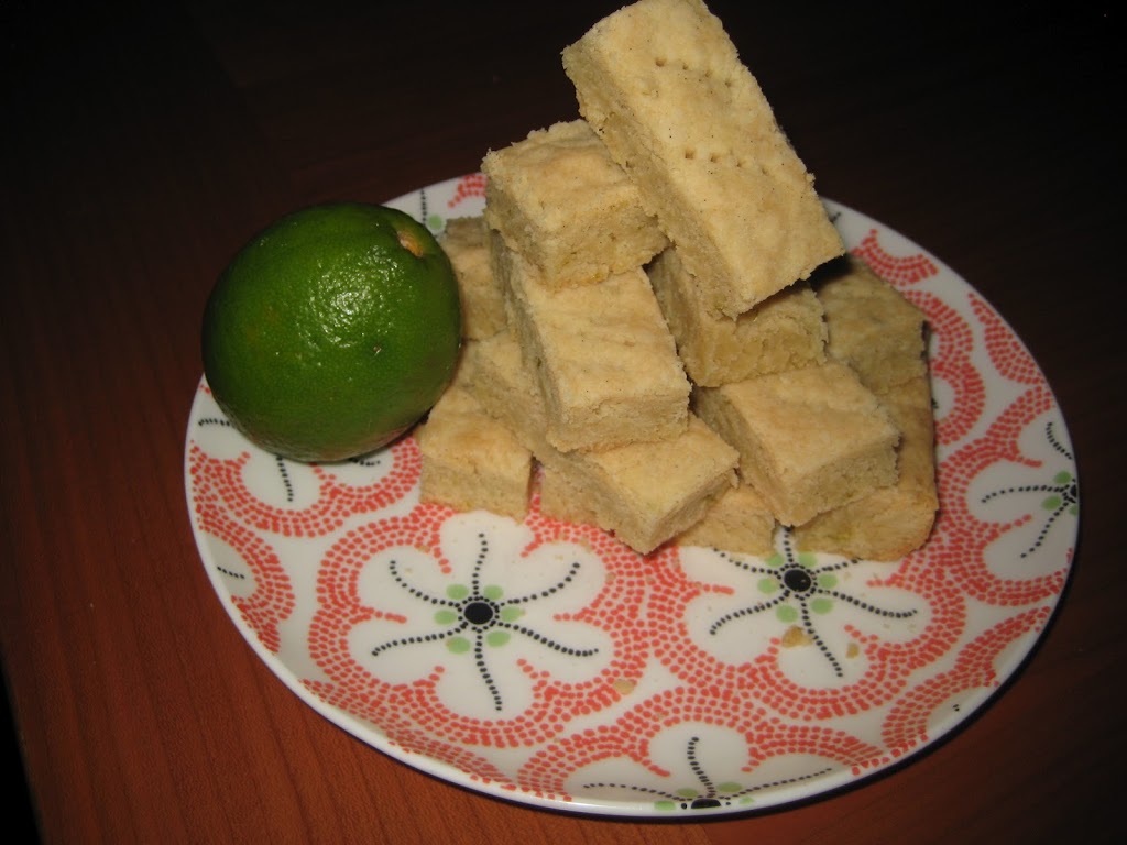 Lime Zest Shortbread Cookies