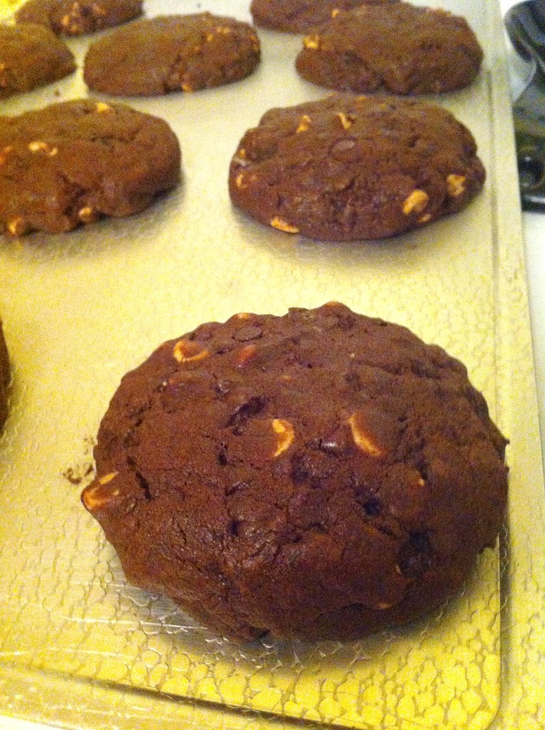 Ginormous Insanely Chocolatey Chocolate Cookies