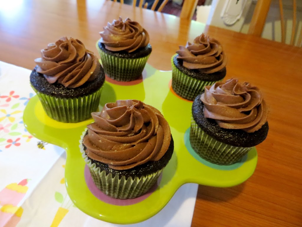 Chocolate Cupcakes with Chocolate Bailey’s Irish Cream Frosting