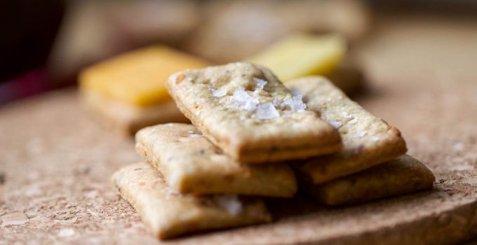 Cheddar Sourdough Crackers