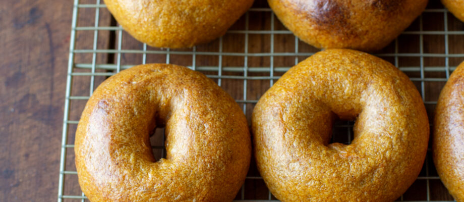 Sourdough Pumpkin Bagels